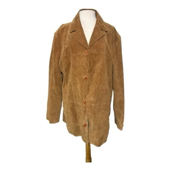 Vintage, Men's Brown Suede Trench style Coat - Picture 4 of 12